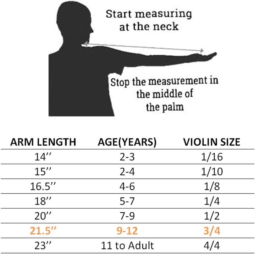 Paititi 3/4 Size Artist-100 Student Violin Starter Kit with Brazilwood Bow Lightweight Case, Shoulder Rest, Extra Strings and Rosin - Image 5